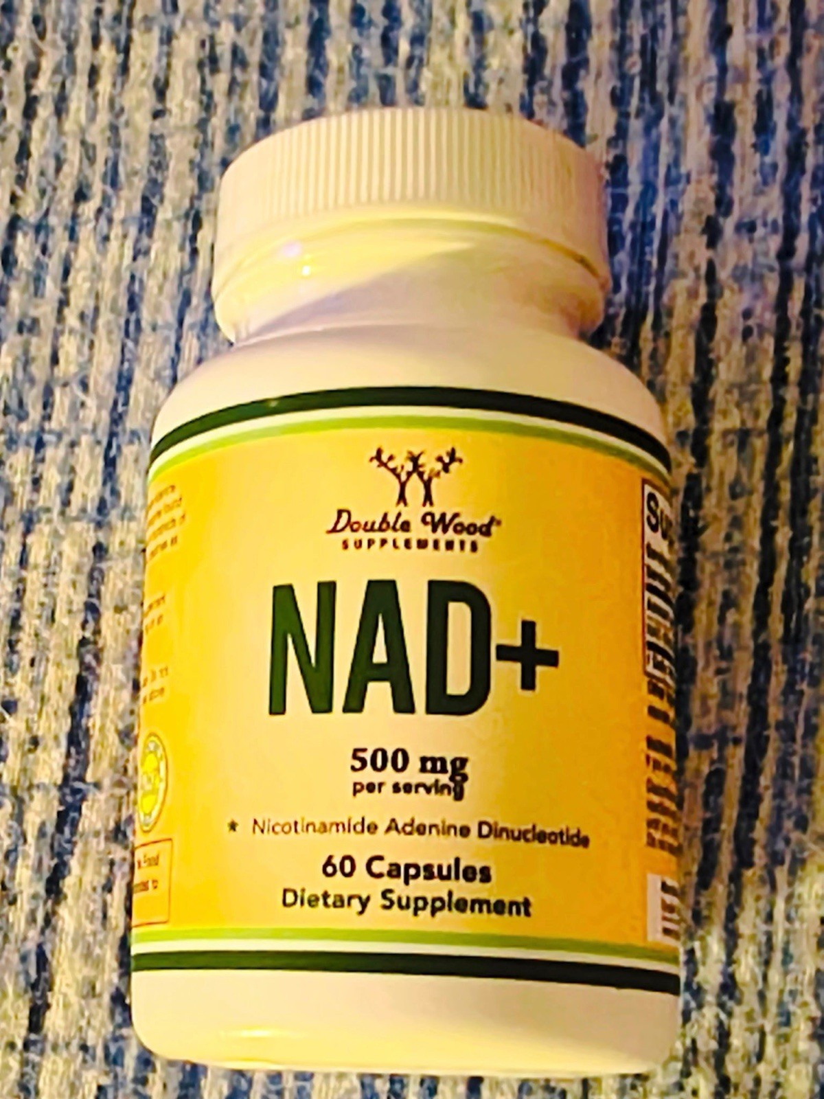 Double Wood Supplements NAD+ Dietary Supplement 500mg 60 Capsules Nicotinamide