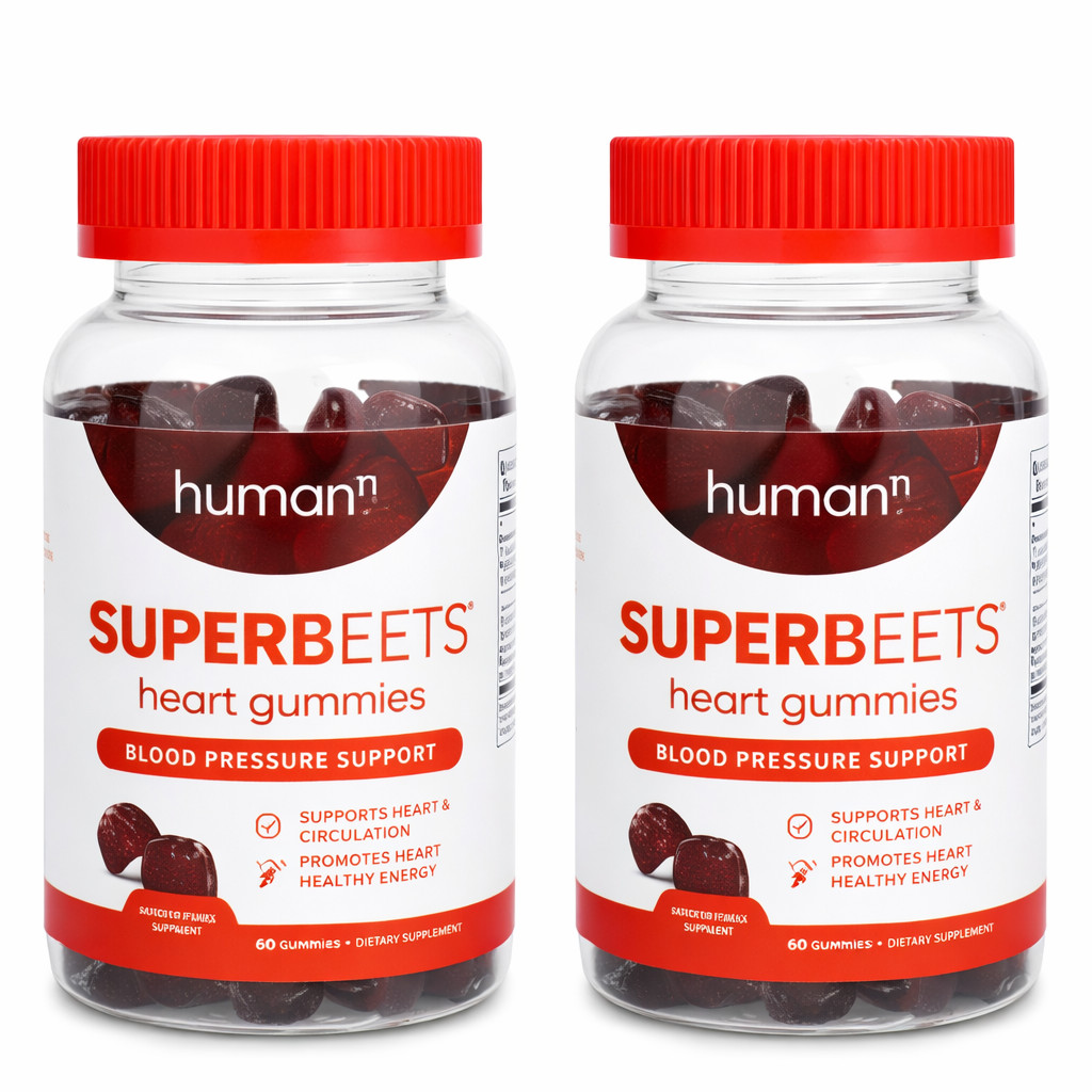HumanN SuperBeets Heart Gummies Strawberry Flavor 60