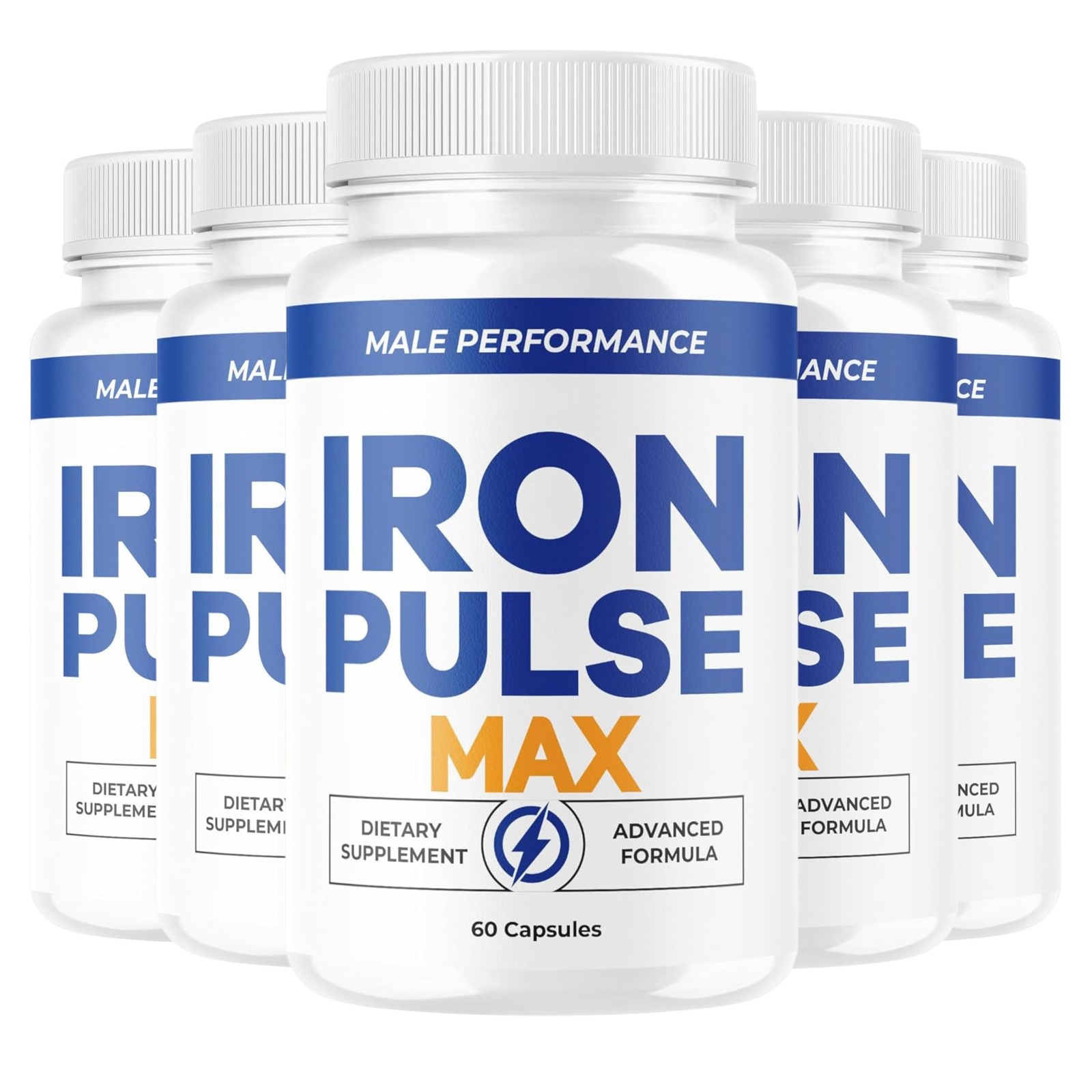 Iron Pulse Max Iron Supplement Capsules Energy Blood Anemia 5 Pack 300Ct