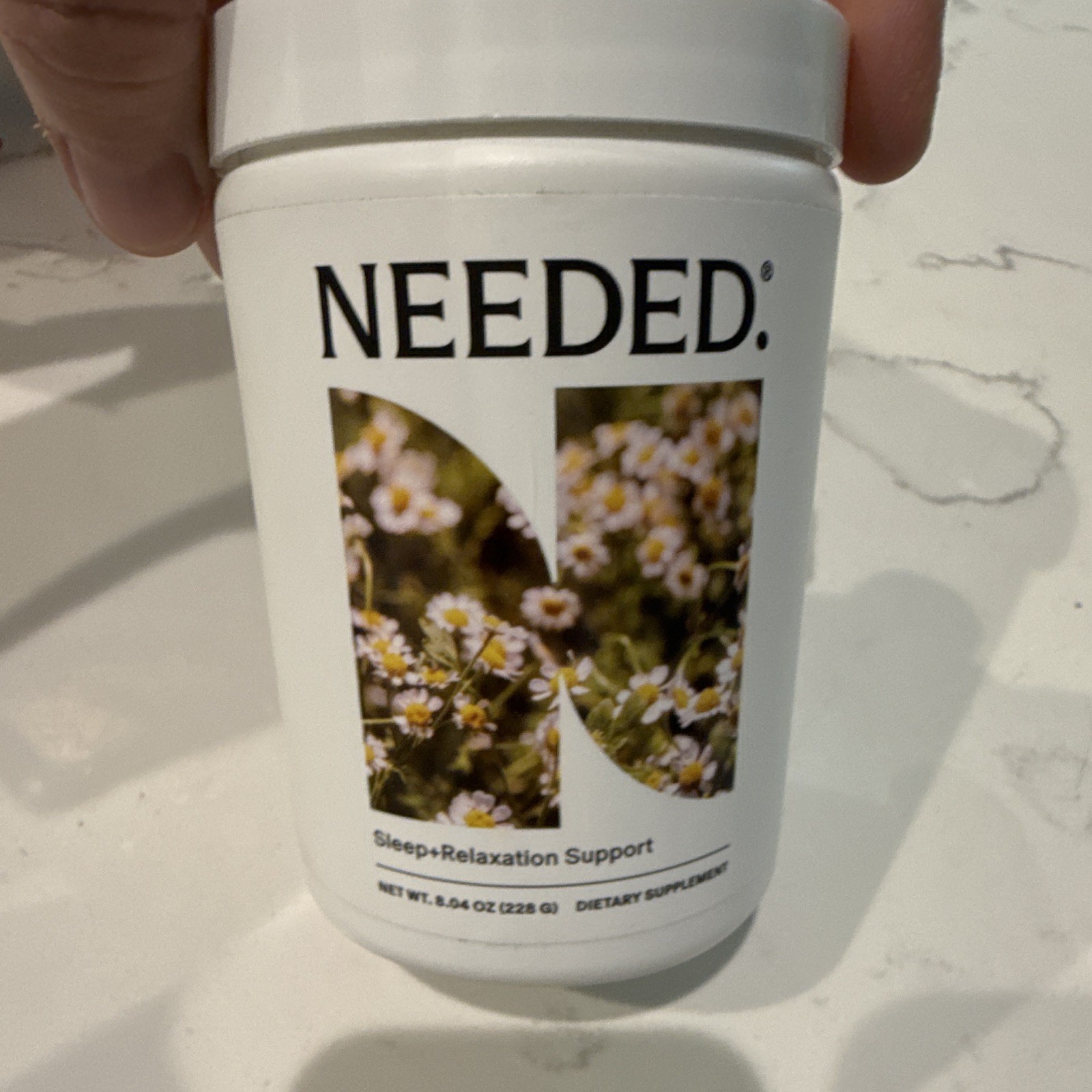 NEEDED Sleep + Relaxation Support Magnesium Powder Chamomile Non-GMO 06/2027