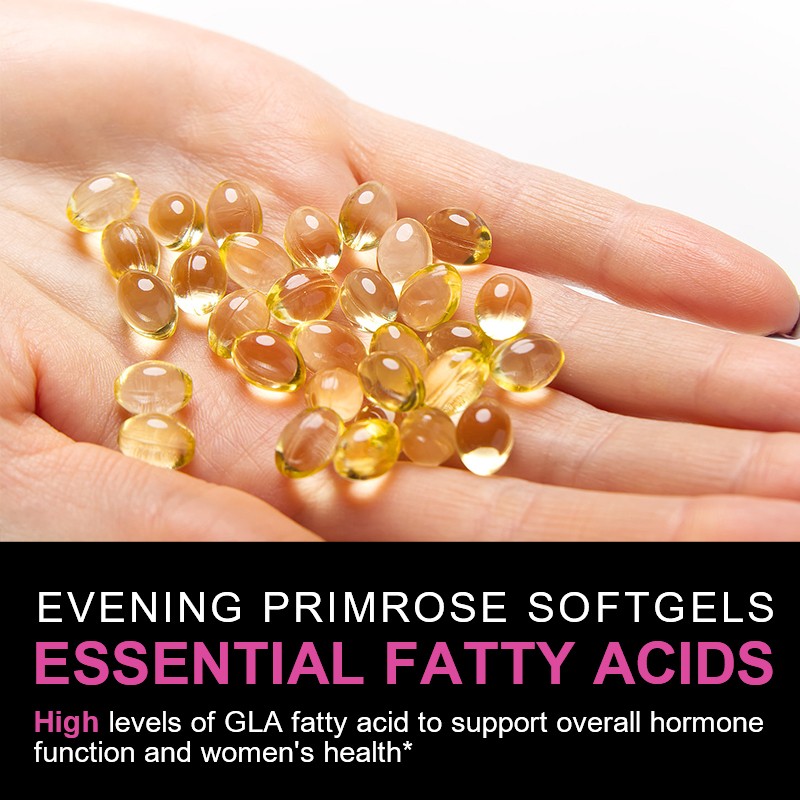 Evening Primrose Oil 1300mg 240 Softgels | 120mg GLA for Skin & Hormone Balance
