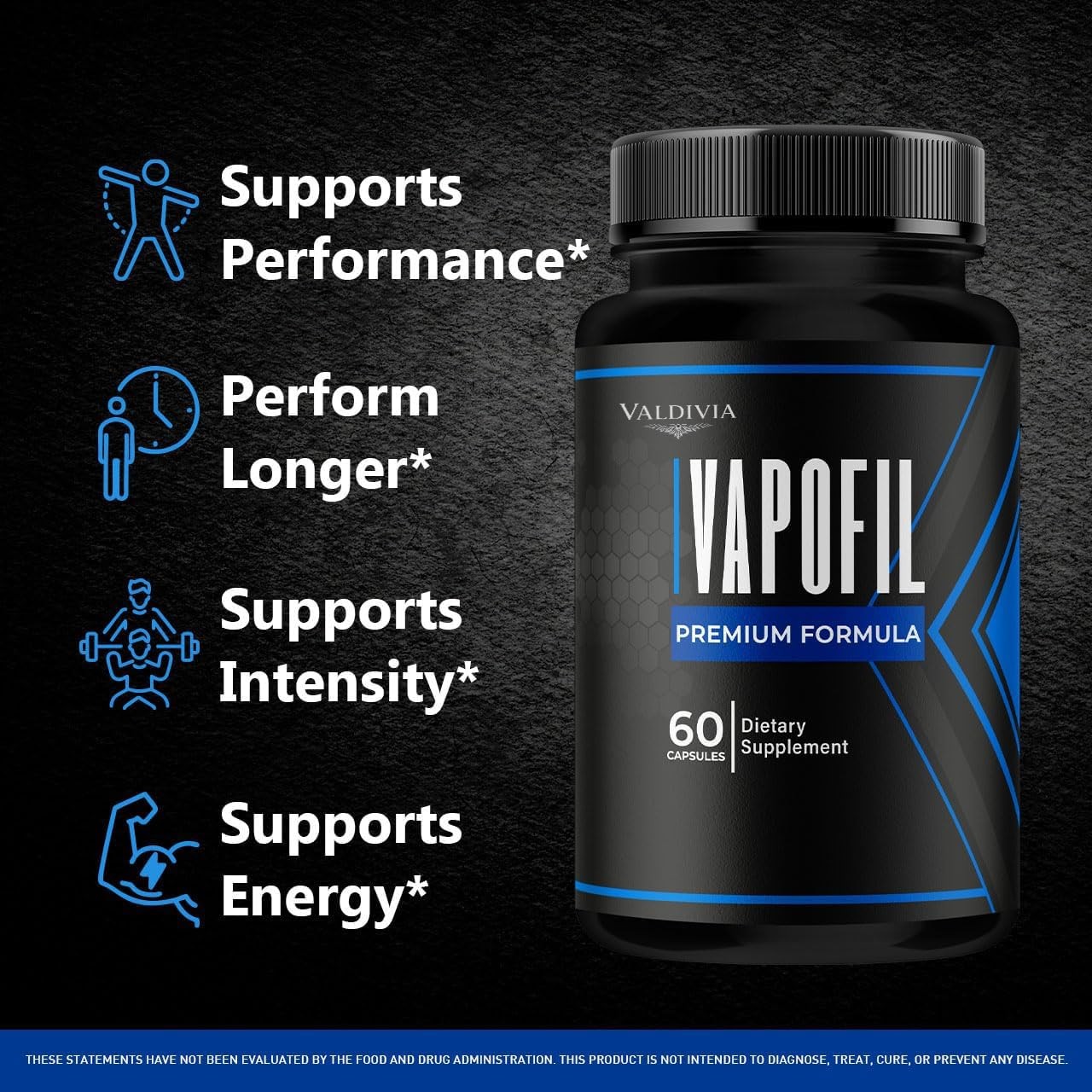 Vapofil Capsules Men Energy Vitality Wellness Supplement 3 Pack