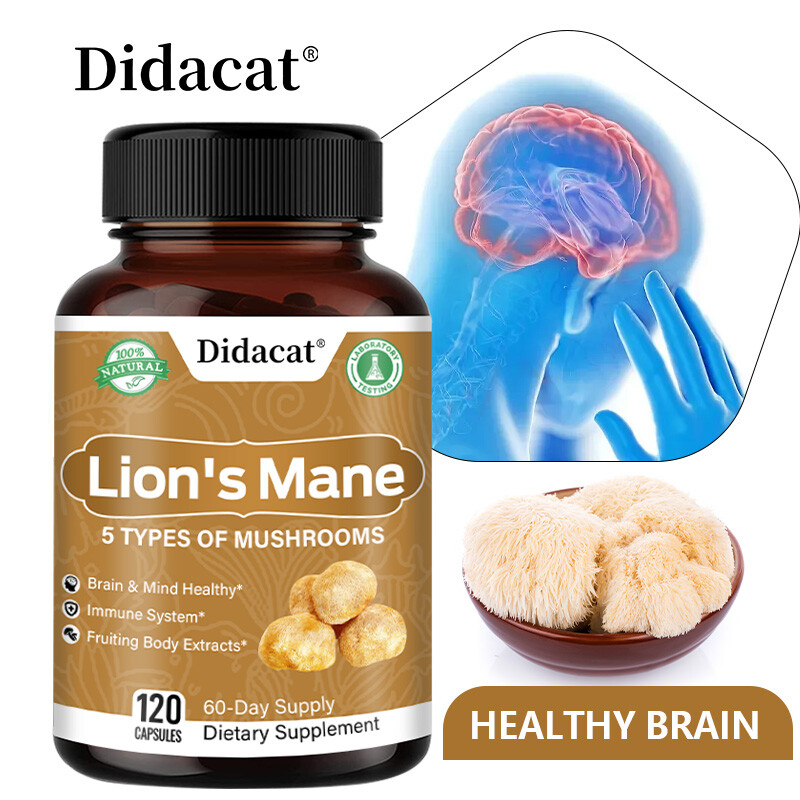Mushroom Supplement 700mg – 5 Blend Lions Mane Reishi Chaga Maitake Shiitake