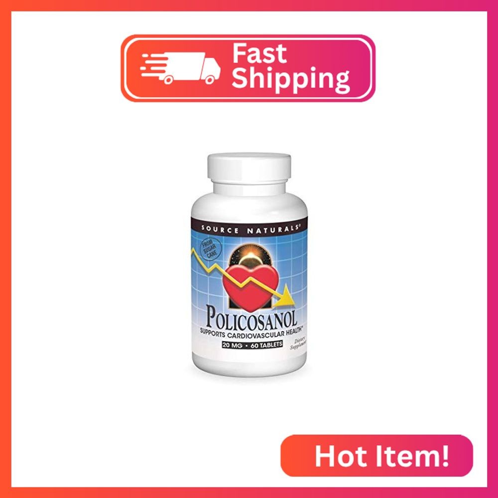 Source Naturals Policosanol, Support for Cardiovascular Health*, 20 mg – 60 Tabl