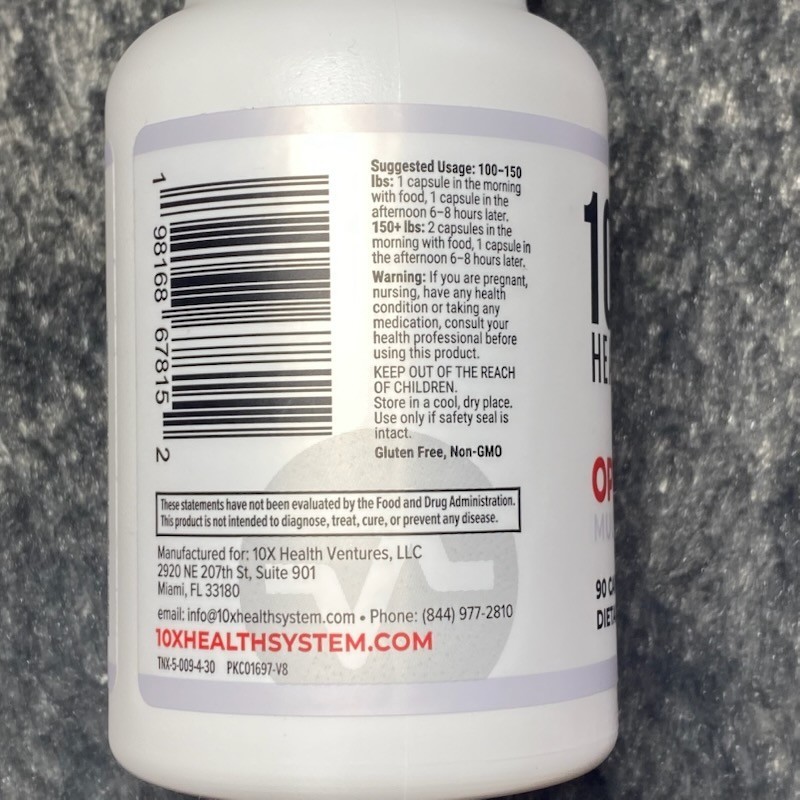 10X Health Optimize Multivitamin 90 Capsules Nutrition Supplement New Sealed