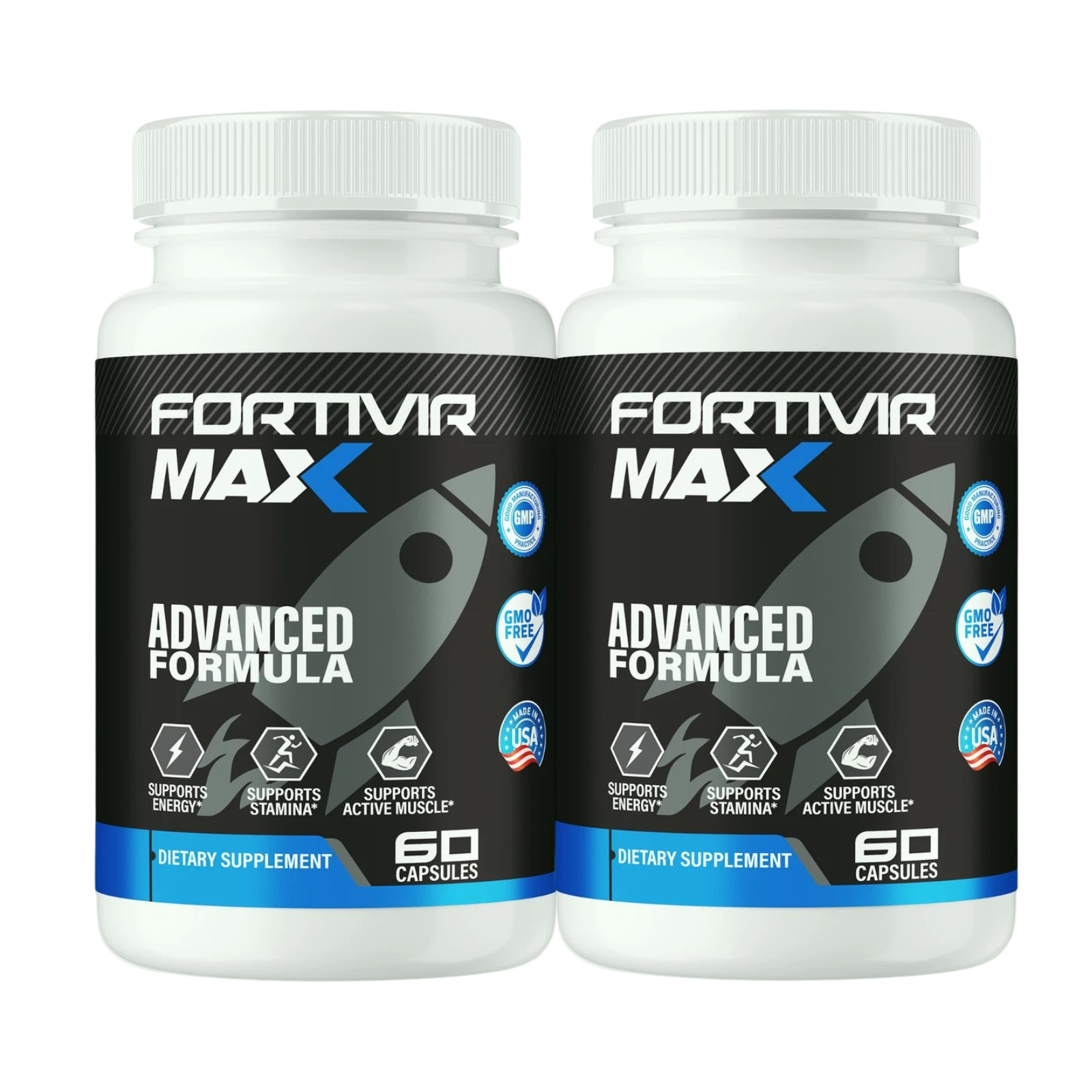 2-Pack Fortivir Max Capsules for Men, Fortivir Male Health Support -120 Capsules