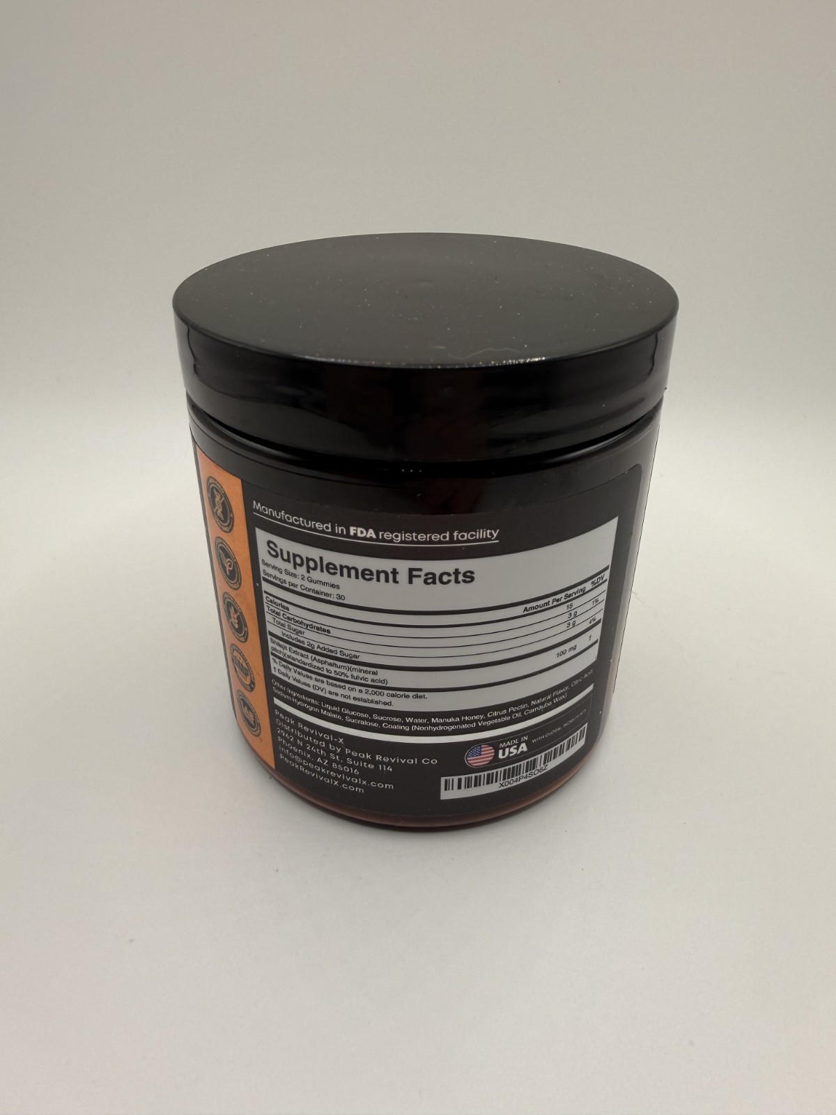 Peak Revival Shilajit Manuka Honey / Mixed Berry Flavor 60 Gummies – Brand New