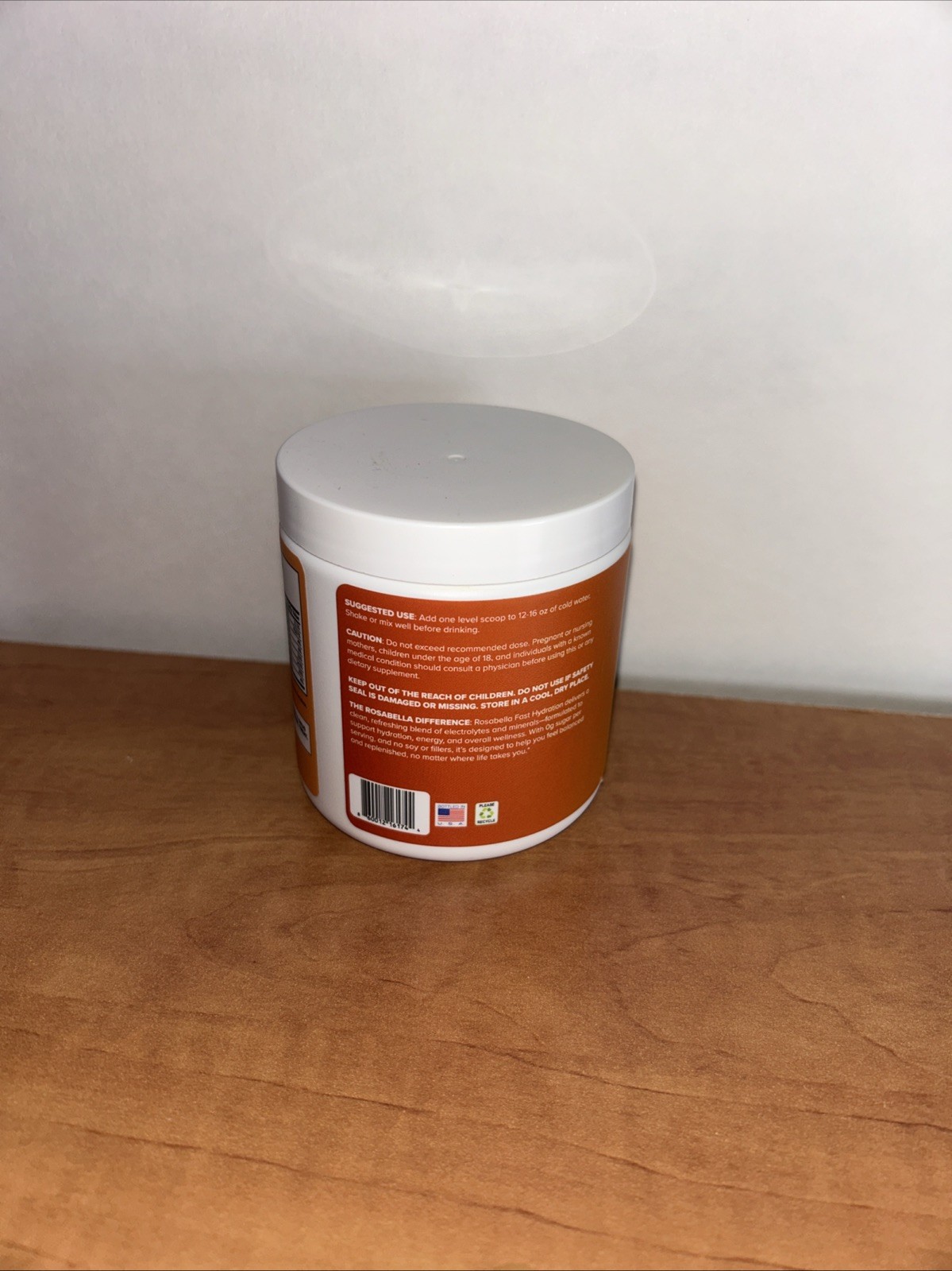 Rosabella Orange Electrolyte Drink Powder 6.1 oz, 30 Servings