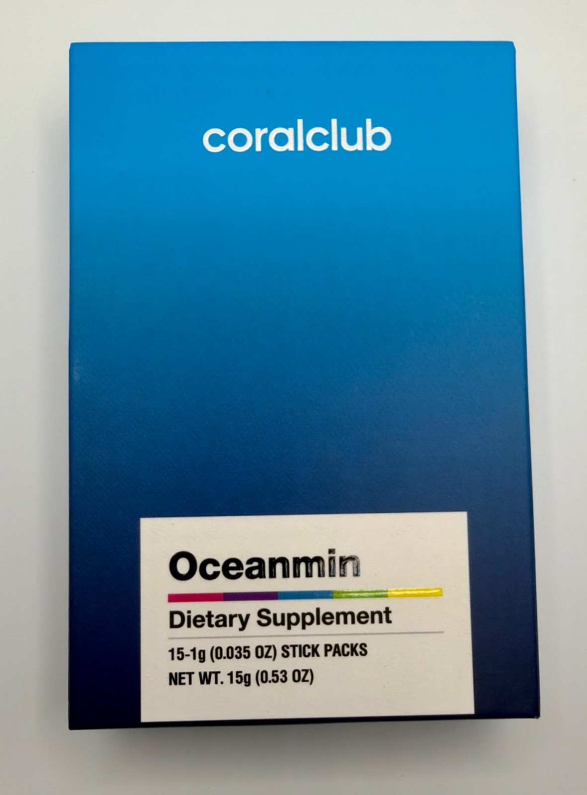 Coral Club OCEANMIN Natural Deep Ocean Mineral Powder Supplement 15 Stick Packs