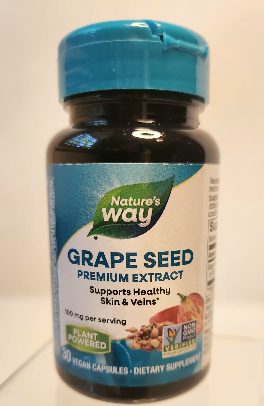 Sealed Nature’s Way Premium Extract Grape Seed 30 Vegan Capsules, Exp 4/2028