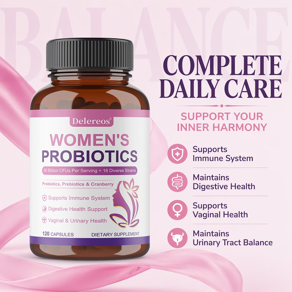 Women Probiotic Caps,50Billion CFU with Cranberry For Digestion,Immune 30~120CT