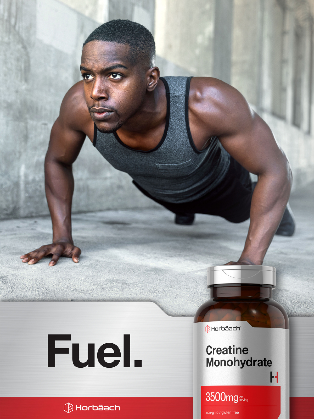 Creatine Monohydrate Capsules | 3500mg | 300 Count | Non-GMO | by Horbaach