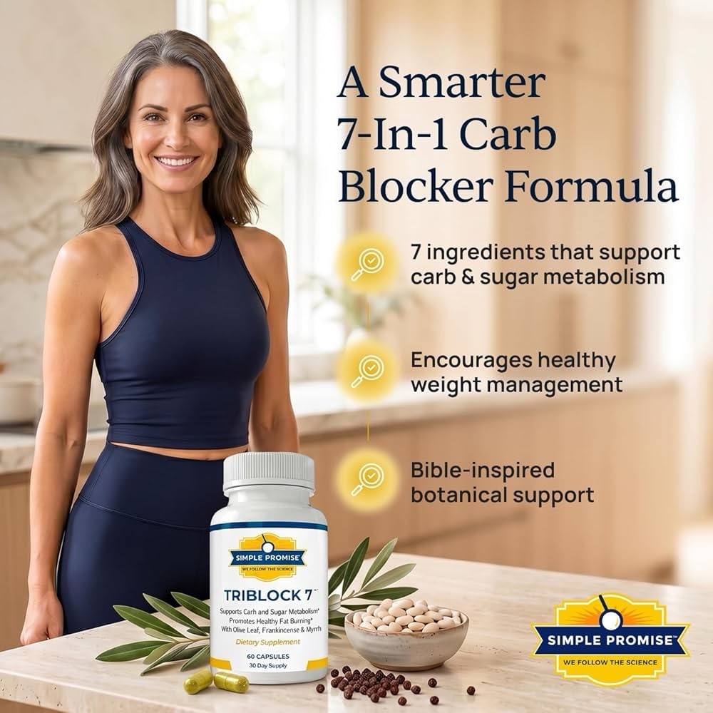 Simple Promise TriBlock7 Frankincense & Myrrh Carb Blocker Weight Management 60