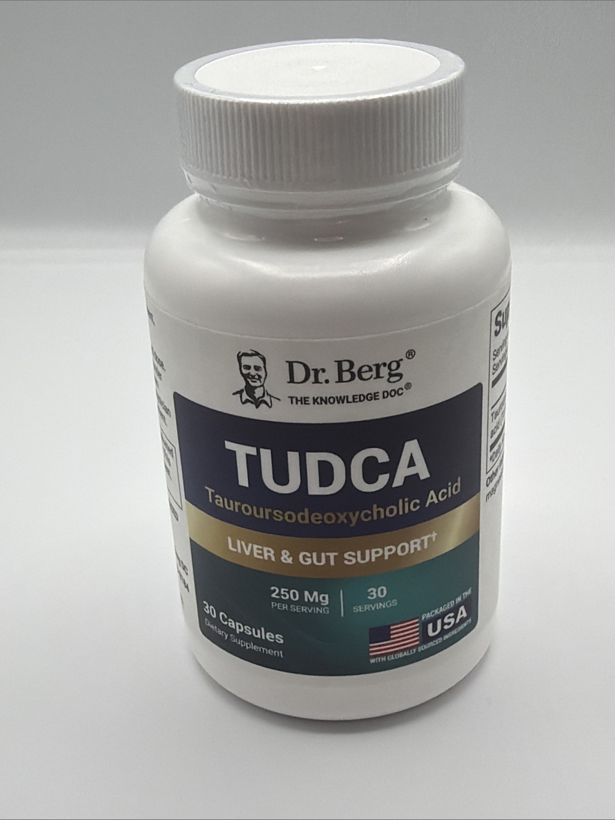 Dr. Berg TUDCA Liver & Gut Support 250mg, 30 Capsules EXP 07/27
