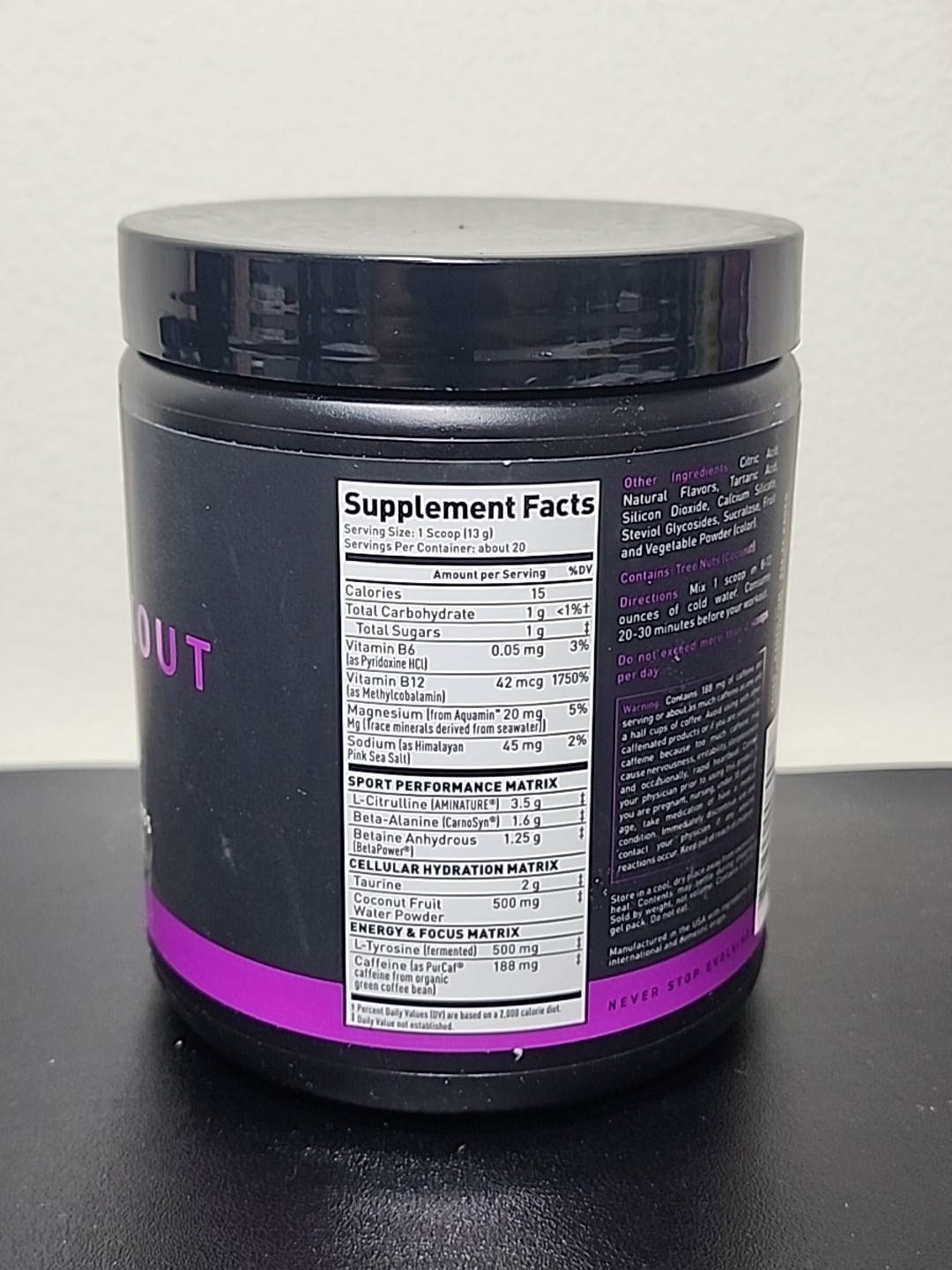 Pre-Workout, Sport, Glacier Grape, 9.52 oz (270 g)