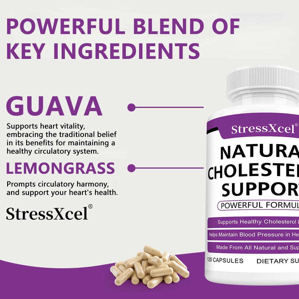 Natural cholesterol supplement 30/60/120Caps Supports Blood Pressure Balance