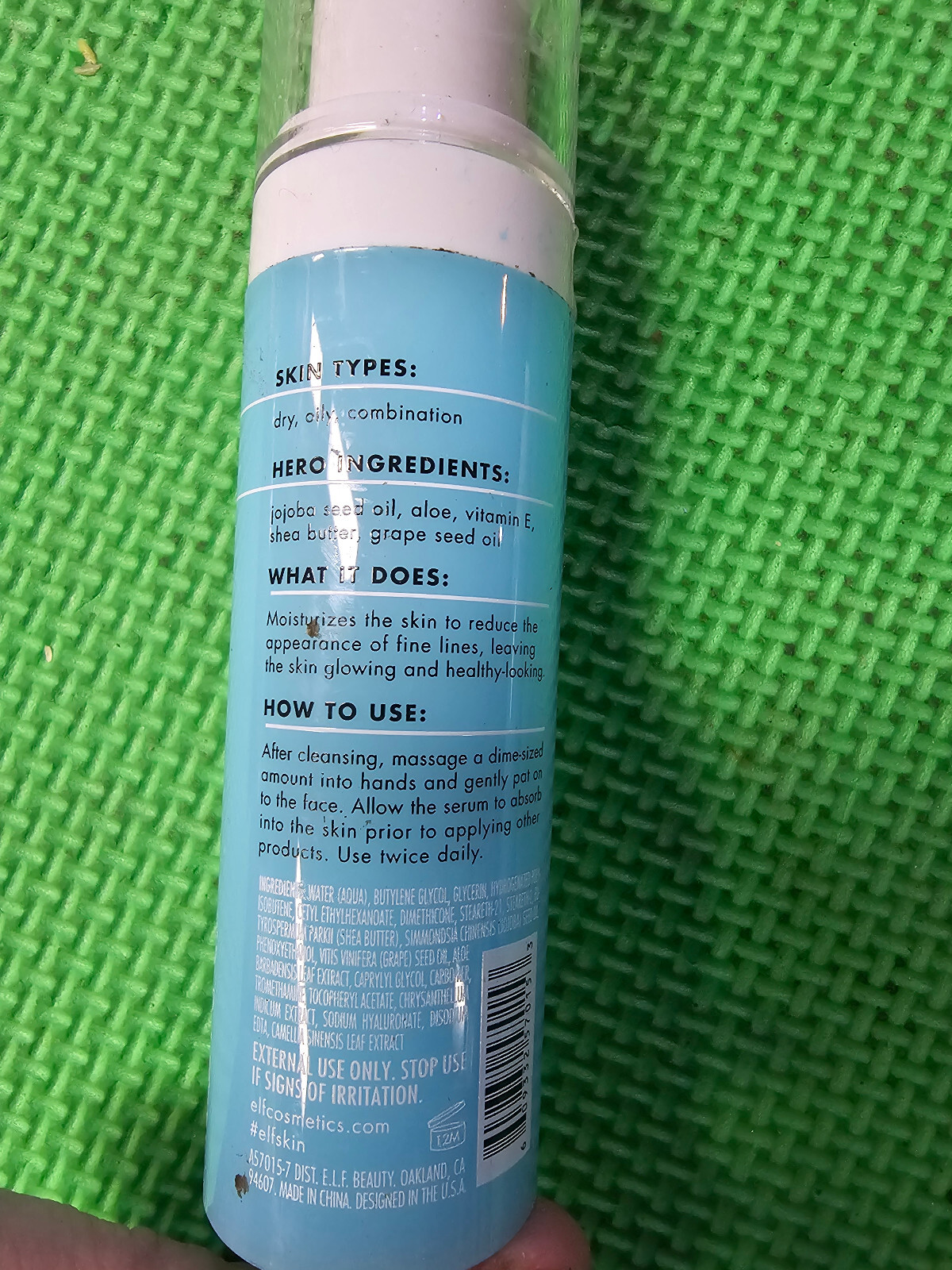 e.l.f. Holy Hydration! Hydrating Serum 1.01 fl oz **may not have cap**