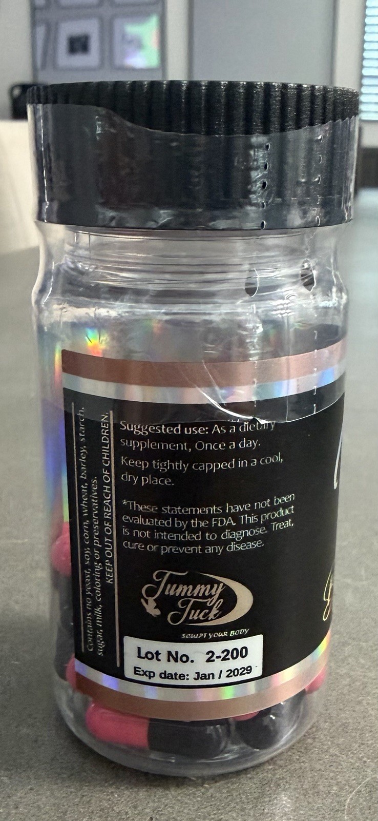 Tummy Tuck Beauty 911 Dietary Supplement Capsules, 30 Count, Exp 01/2029