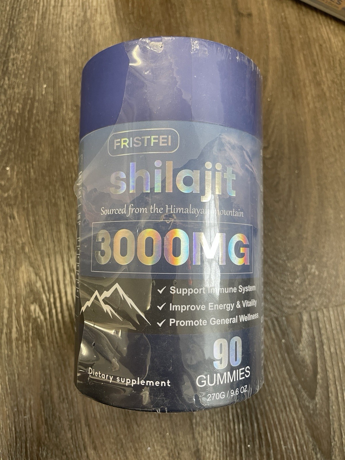 FRISTFEI Shilajit 3000mg Ashwagandha Saffron 90 Gummies Vegan Gluten Free