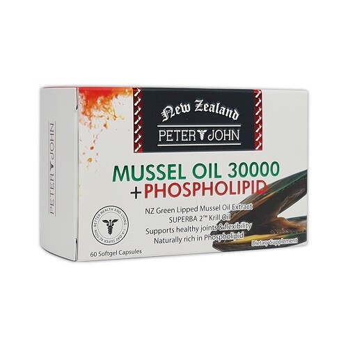 Peter & John New Zealand Mussel Oil 30000 + PHOSPHOLIPID 60 Capsules