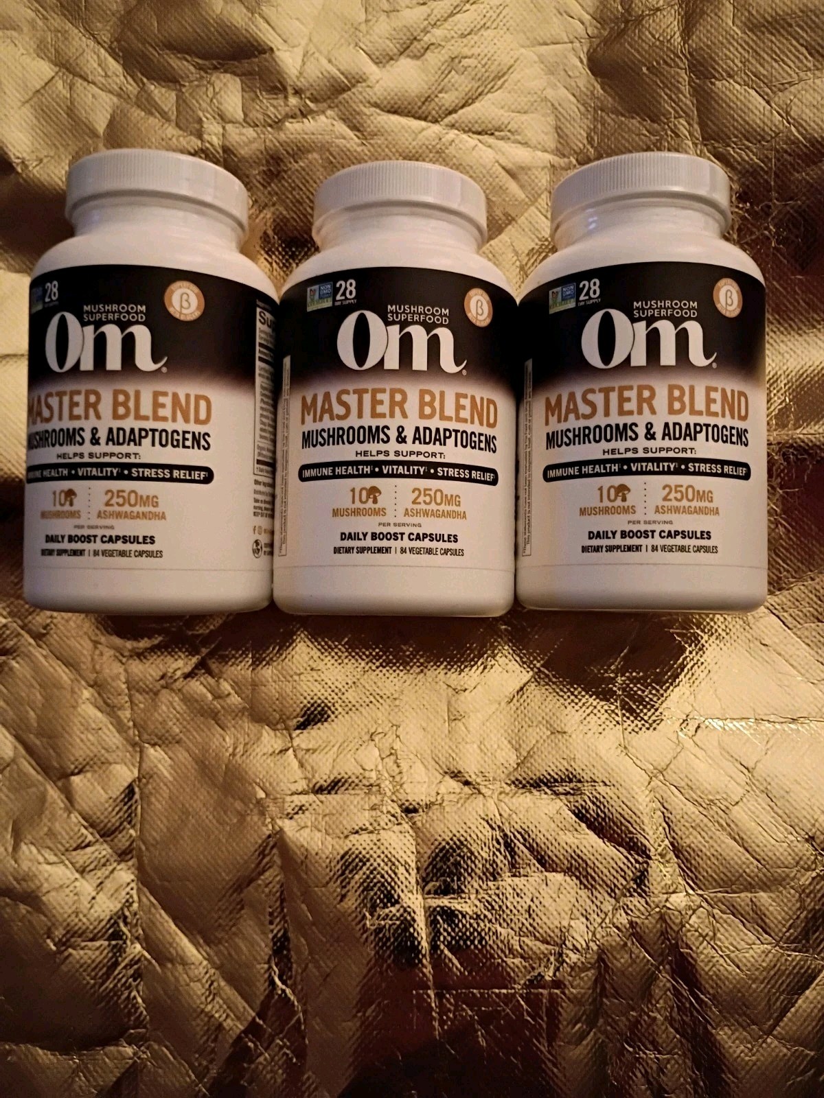 Om – Mushroom Superfood Master Blend – 84 Count (Pack of 3) Exp10/26