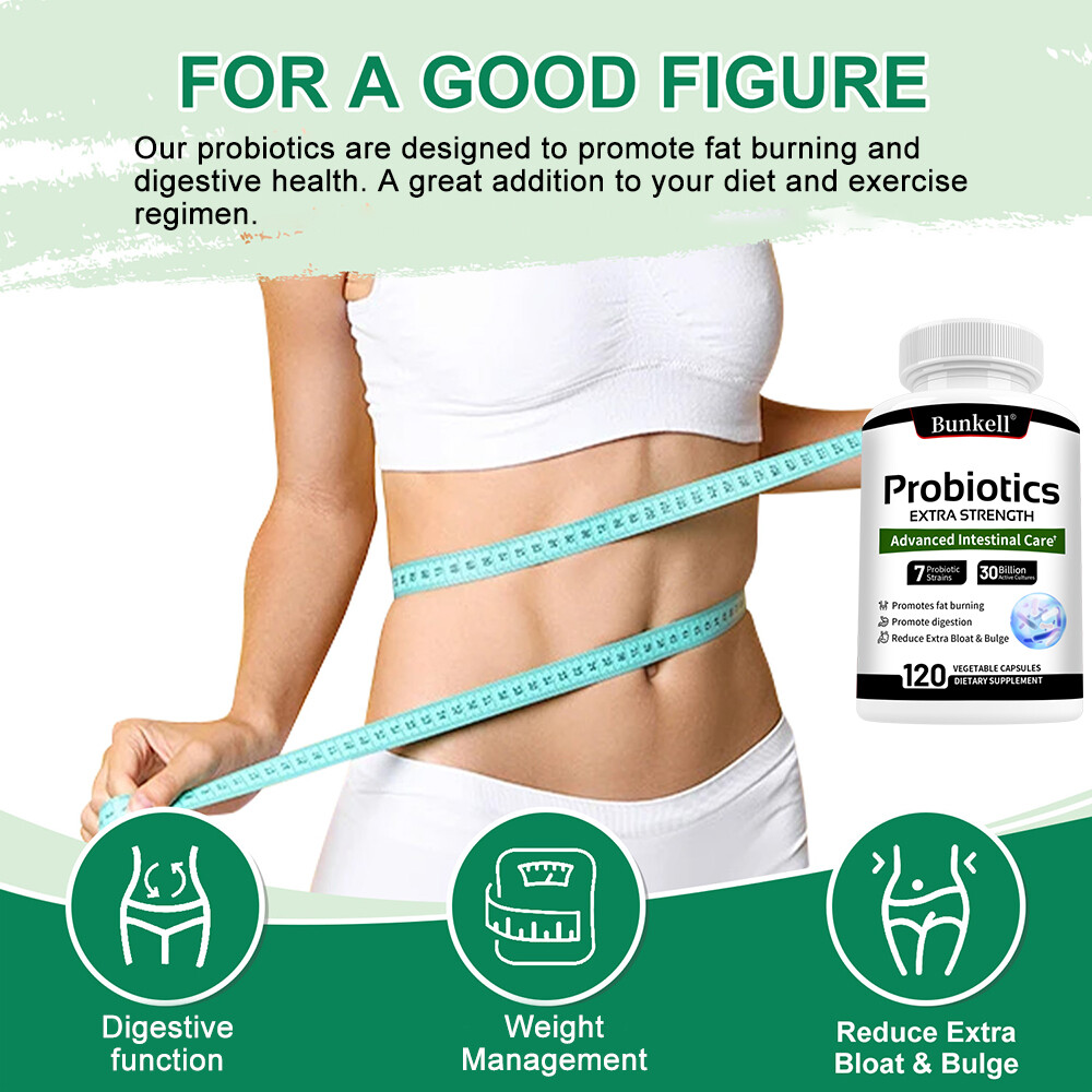 Probiotic Complex Capsules with Prebiotics,Gut Flora&Boost Immune Health 120Caps