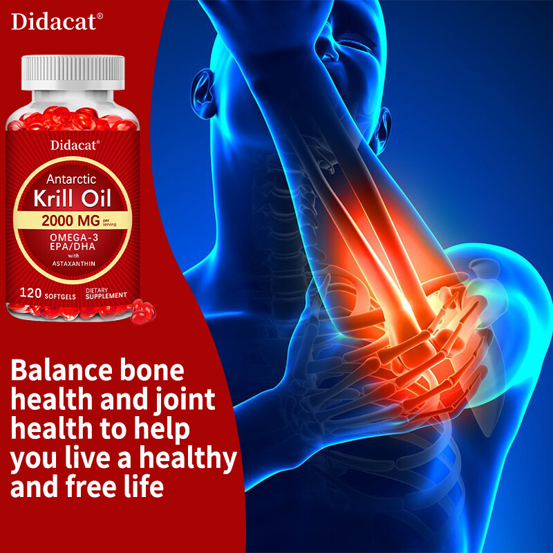 Antarctic Krill Oil 2000mg Softgels | Omega-3 EPA, DHA, with Astaxanthin