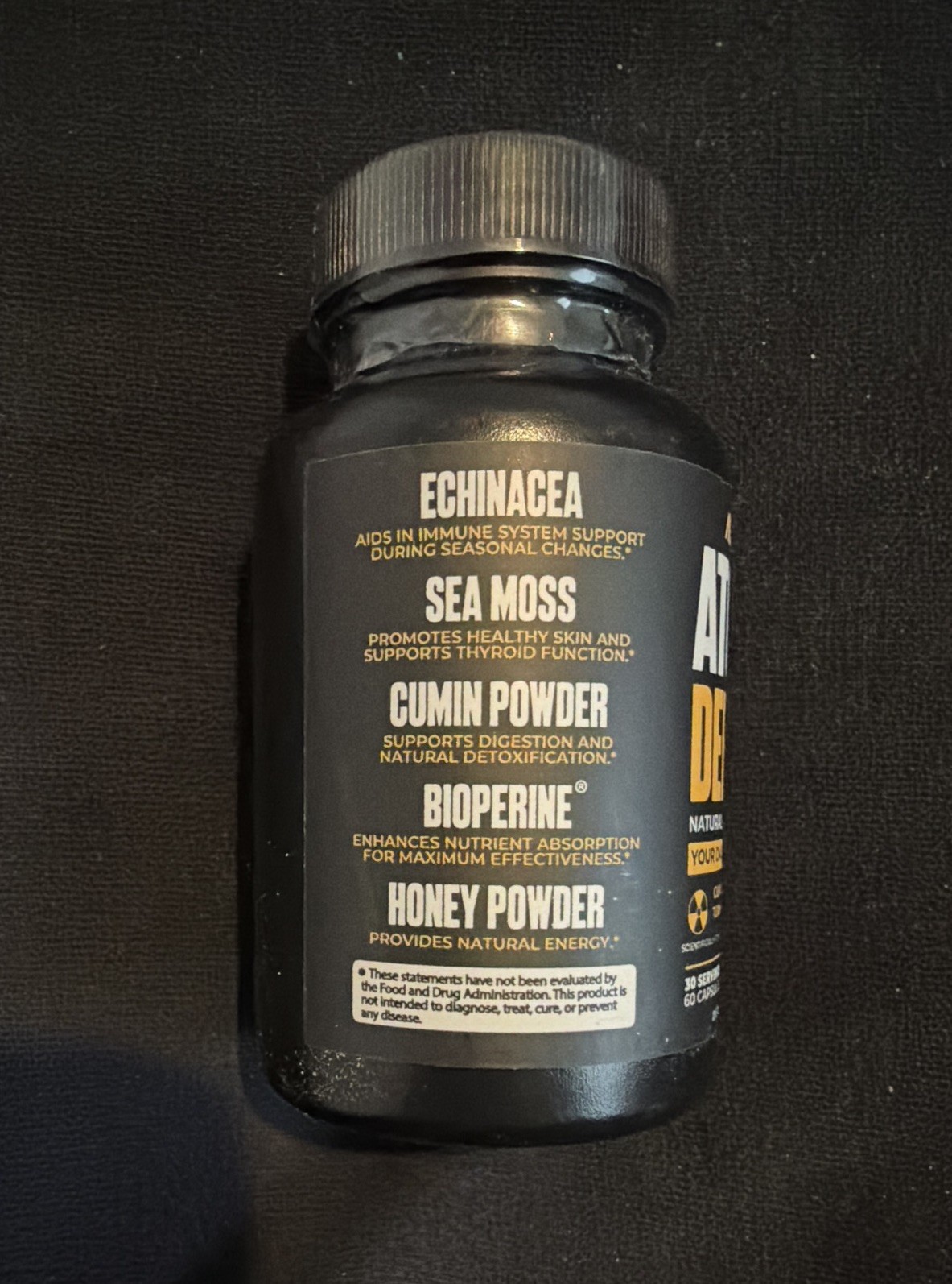 Alex Jones Atomic Defense Capsules, Immune Support, Garlic, Turmeric, 60 ct