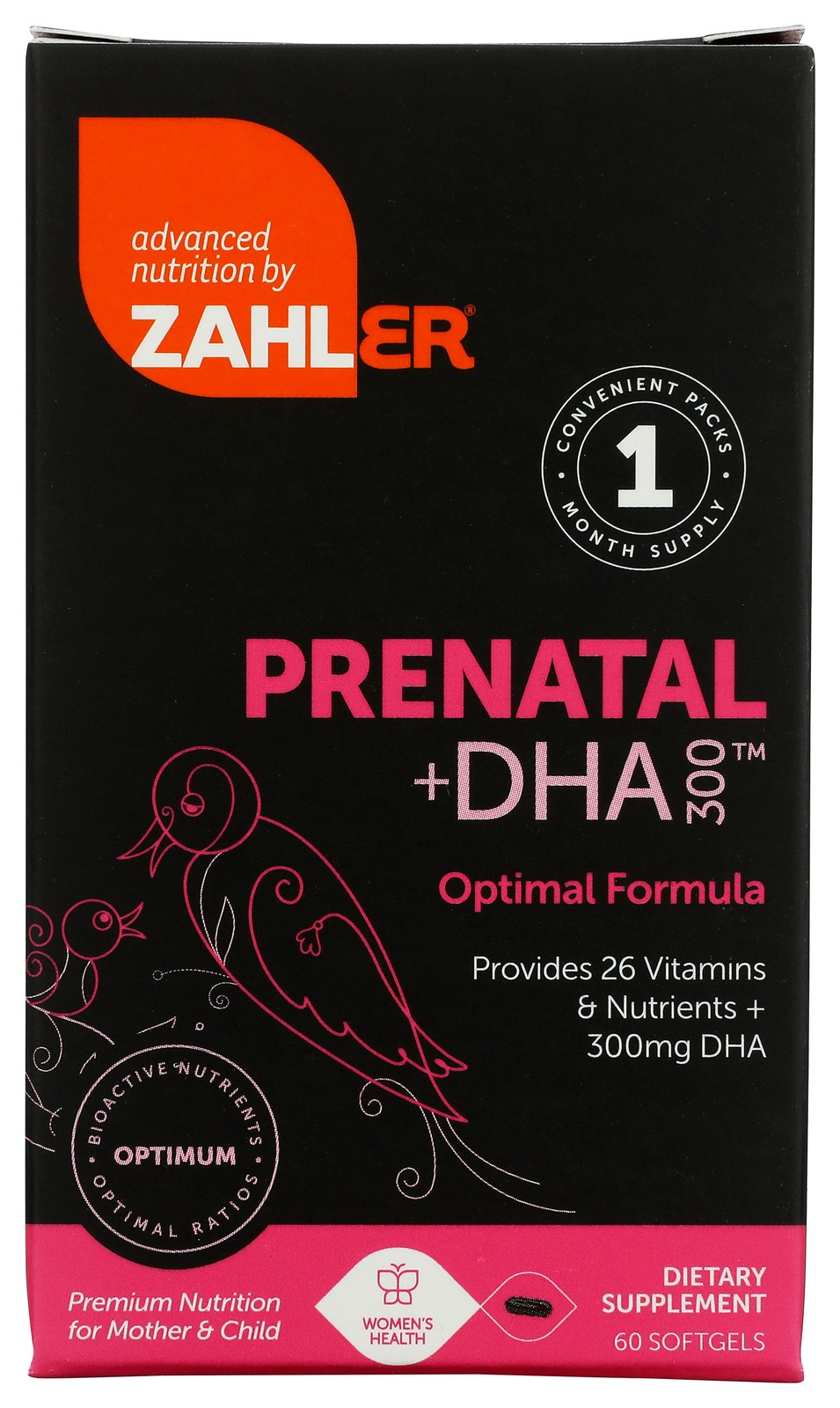 Zahler Women’S Health Prenatal Dha 300Mg 60 Softgels 1 Pack