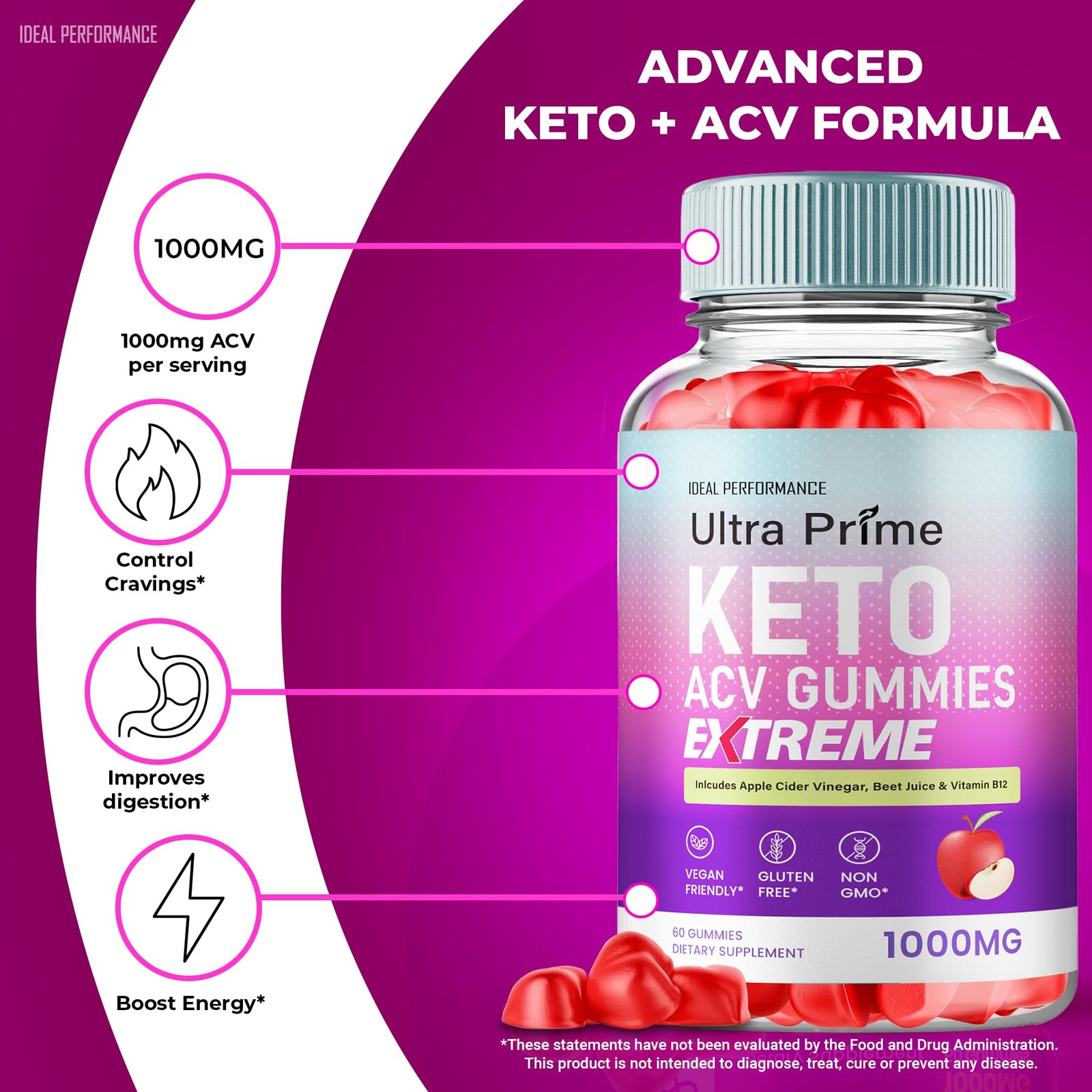 Ultra Prime General Wellness Supplement – 300 Gummies (5 Pack)