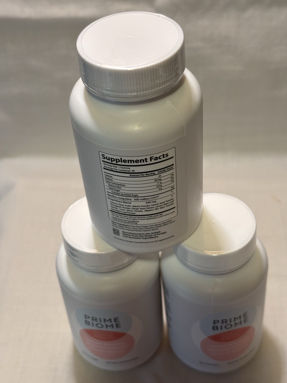 Prime Biome Gummies ~ 90 Day supply ~ Probiotic Dietary Supplement Exp 02/2027