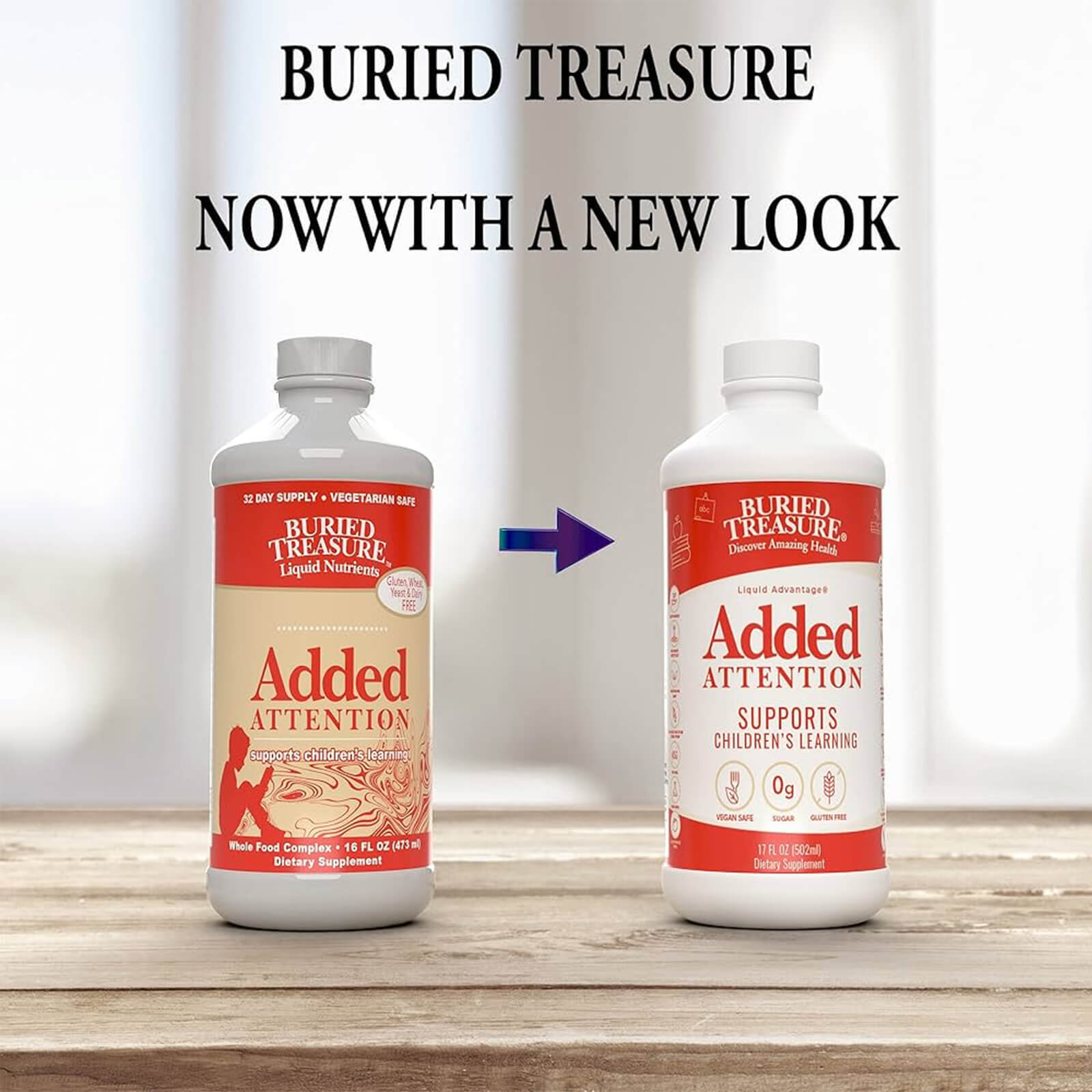 Buried Treasure Added Attention 16 fl oz Brain Health MADE IN USA FREEE SHIP