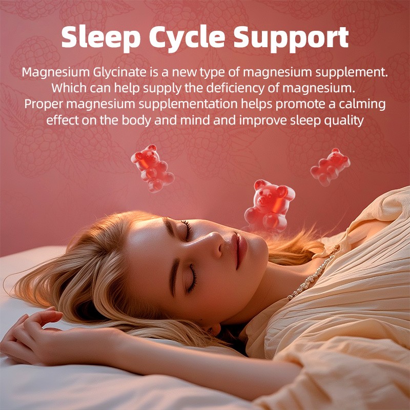 High Absorption Magnesium Glycinate Gummies – Sleep & Relaxation Support, 60ct