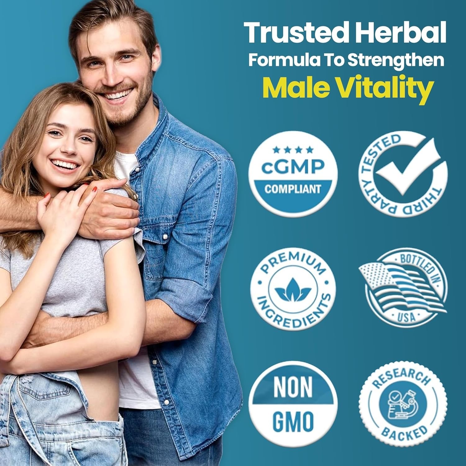 Male Testosterone Booster, 3rd Party Tested Maca, H Goat Weed Stamina Muscle NEW
