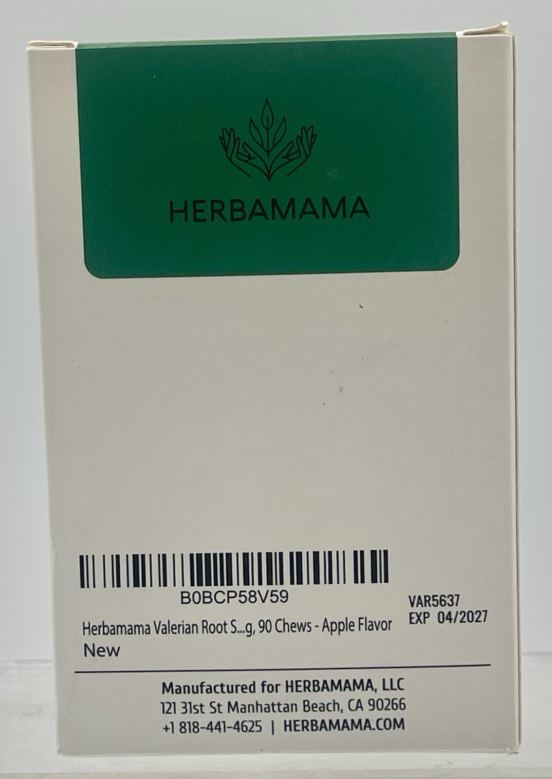 HerbaMama Valerian Root 1800mg Gummies 90 Count Herbal Supplement EXP04/27