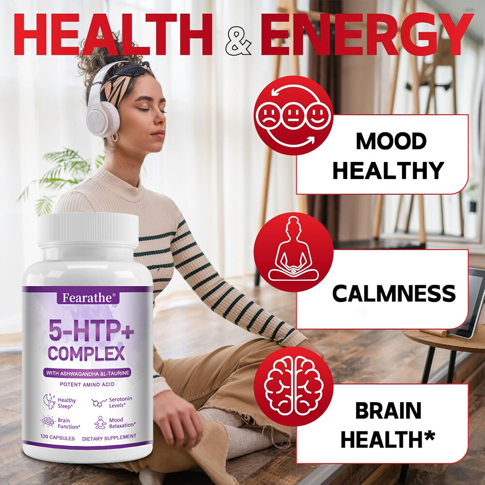 5-HTP Caps, Serotonin Support for Sleep and Stress, Supports Weight Loss, 5HTP