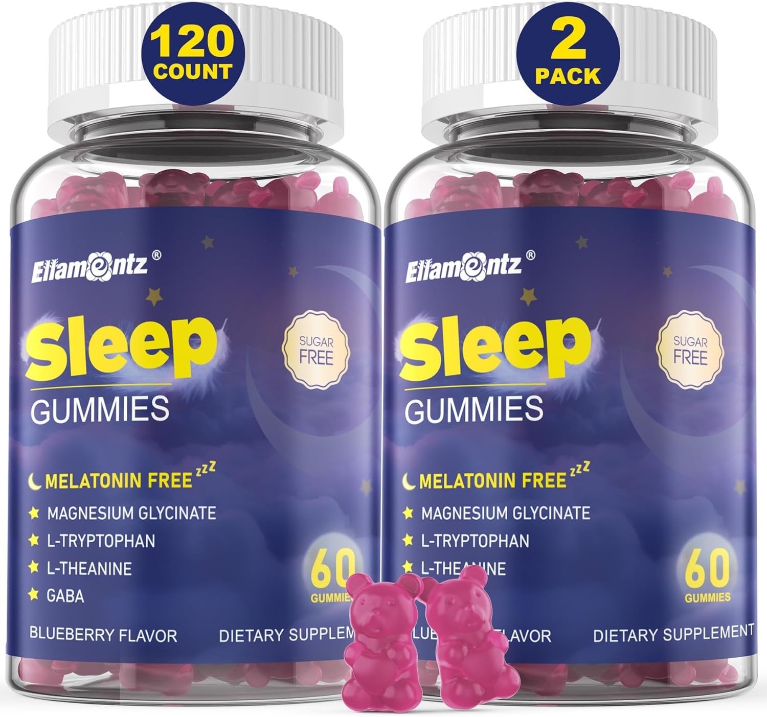 Sleep Gummies with Magnesium Glycinate L-Tryptophan 120ct Sugar Free