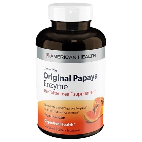 American Health Original Papaya Enzyme Chewable 600 Tablets