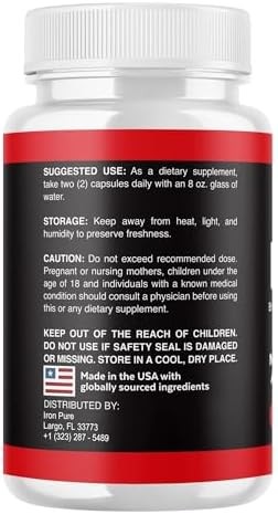 Valdivia Iron Pure 180 Capsules 3 Pack Daily Wellness Supplement Made in USA