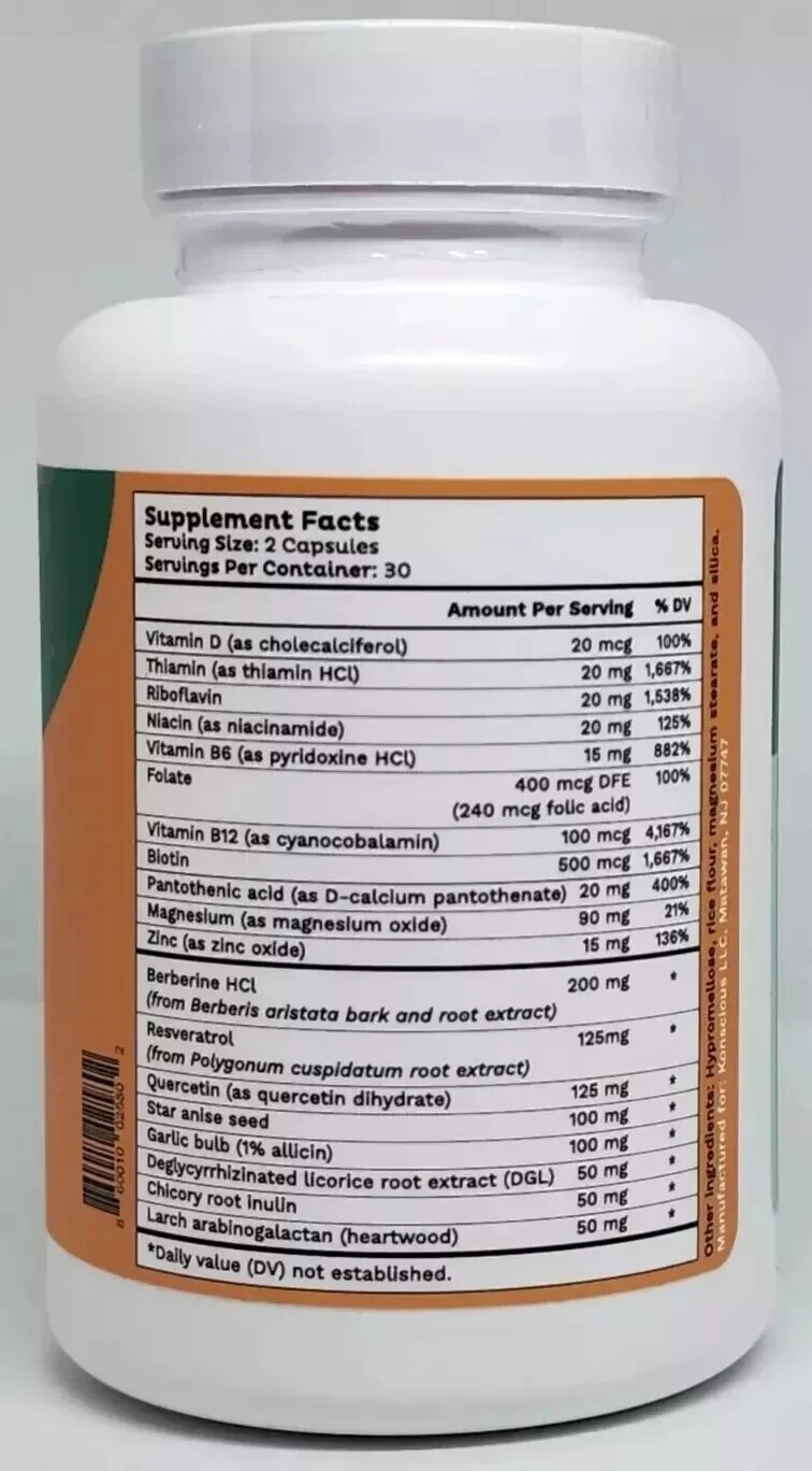 Emma Relief Supplement Konsciens Keto for Gut Bloating ,Exp 2026, Capsules· 60