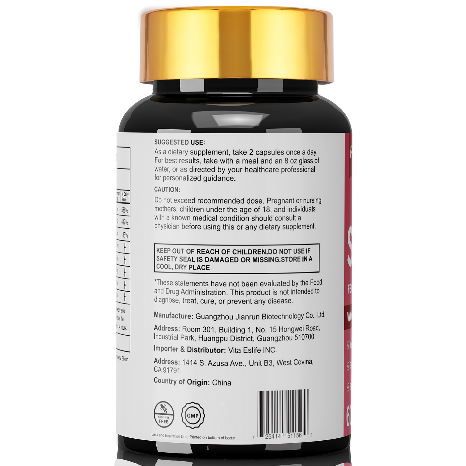 PMS Support Supplement for Women with PMS Relief Hormone Balance Period 60 caps