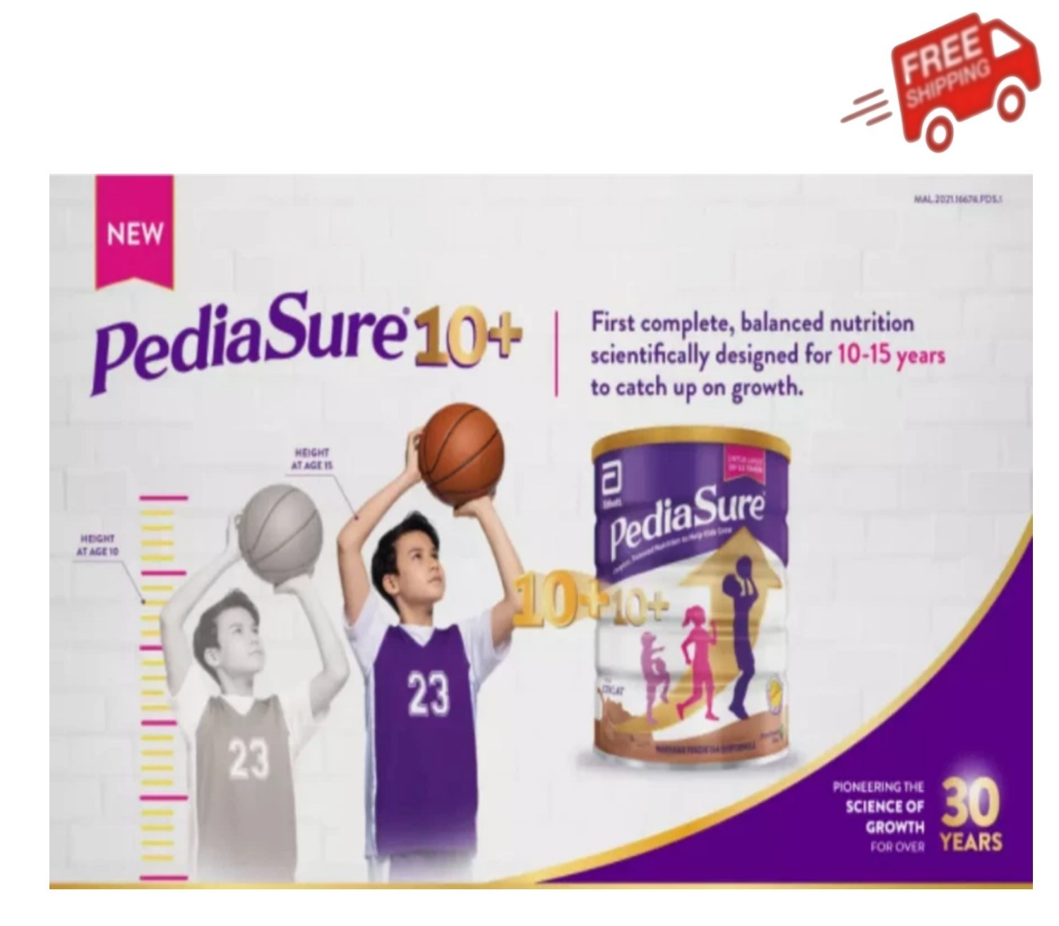 4 X Abbott Pedia Sure 10+ Vanilla 10-15 Yrs Old Optiheight Increase 800g