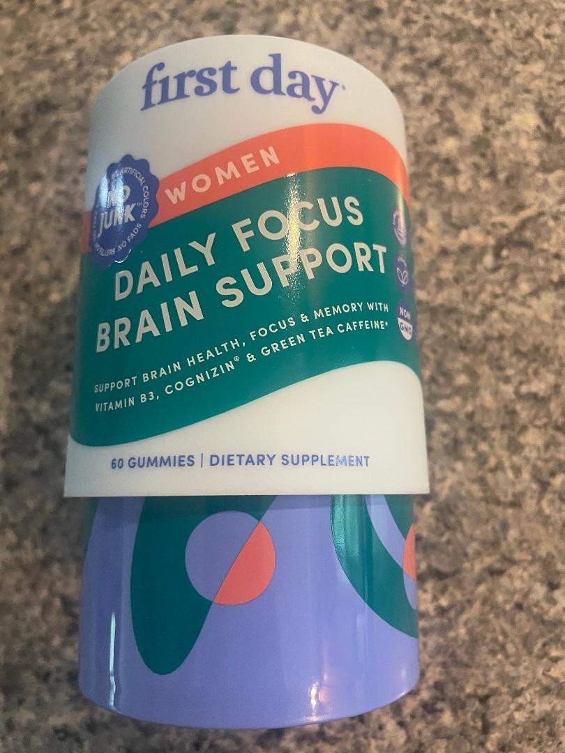 First Day~Women Daily Focus Brain Support~60 Ct Gummies ~NEW~Exp 08/2026