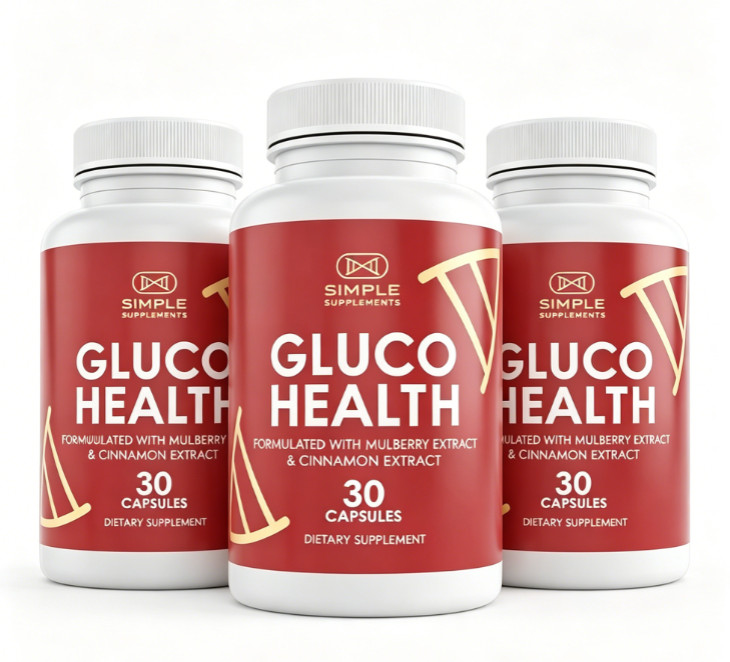 Gluco-Health Blood Health Support Dietary Supplement 30 Capsules （1-5 pack）