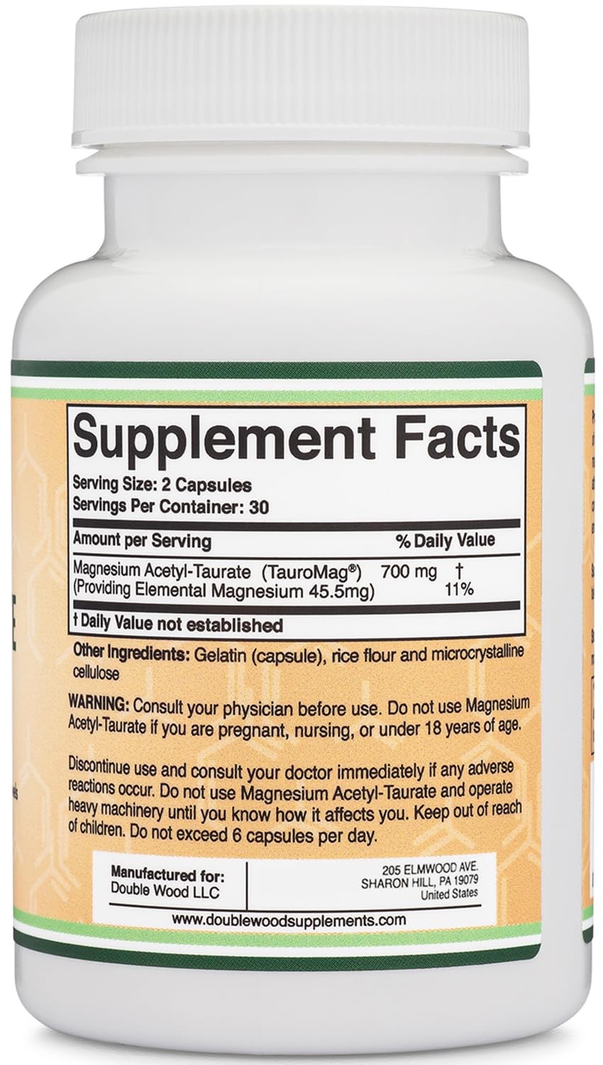 Magnesium Acetyl-Taurate (ATA MG, TauroMag) Novel and 60 Count (Pack of 1)