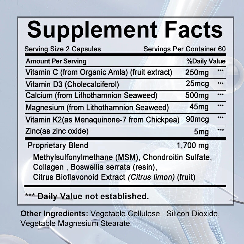 Calcium Magnesium – Vit D3 K2 – Capsule – Bone and Joint Support