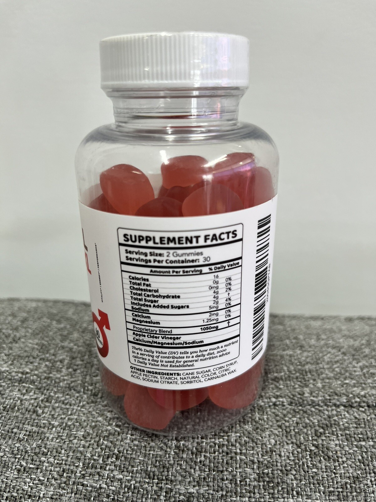 Vital Grow XL Max Gummies Vitamin B12 Folic Acid Supplement (1 Month Supply) New