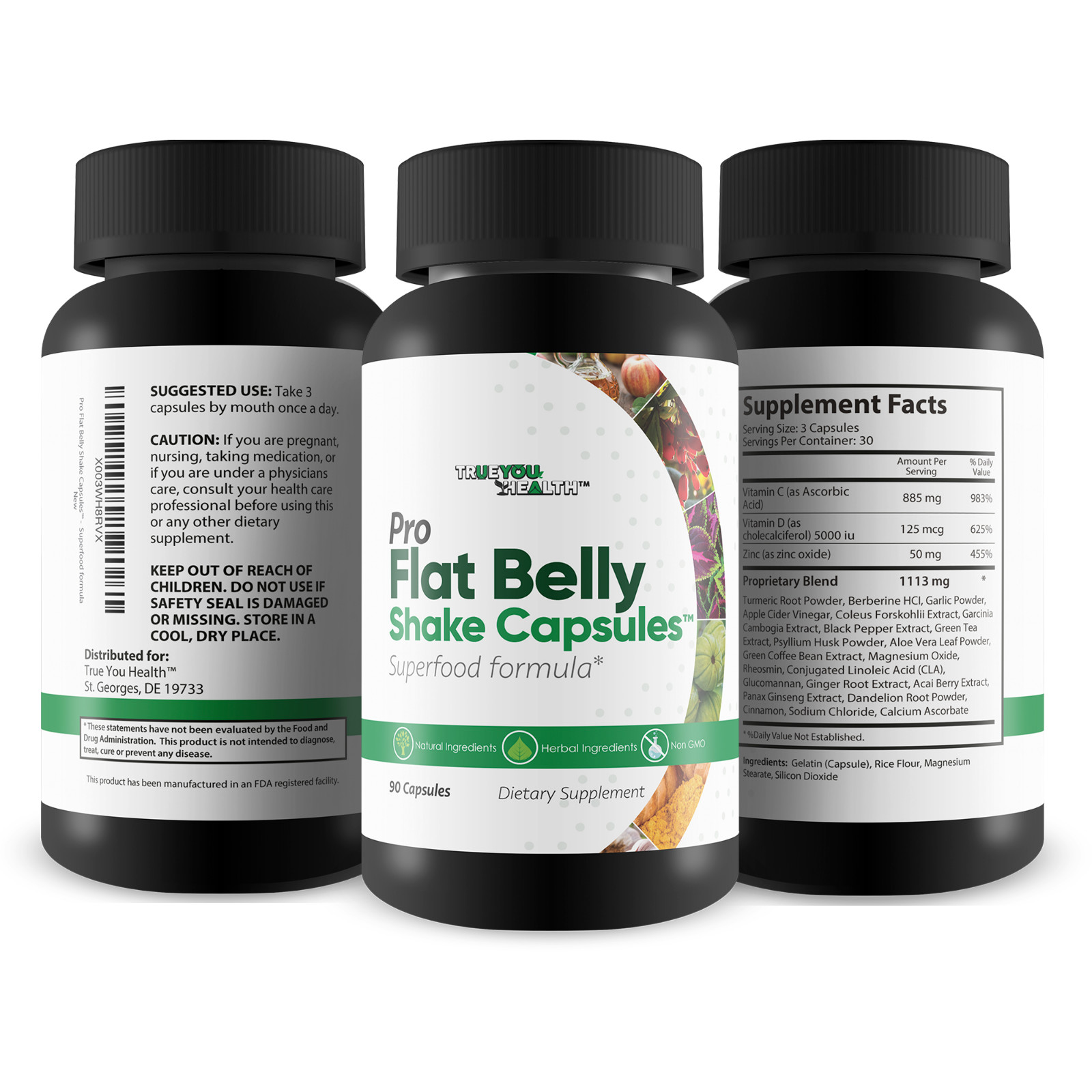 Pro Flat Belly Shake Capsules – Gut Cleanse to Help Reduce Bloating – Cleansing