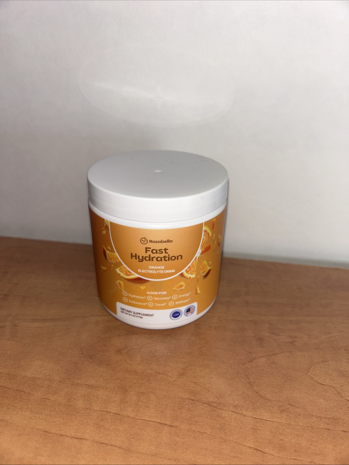 Rosabella Orange Electrolyte Drink Powder 6.1 oz, 30 Servings