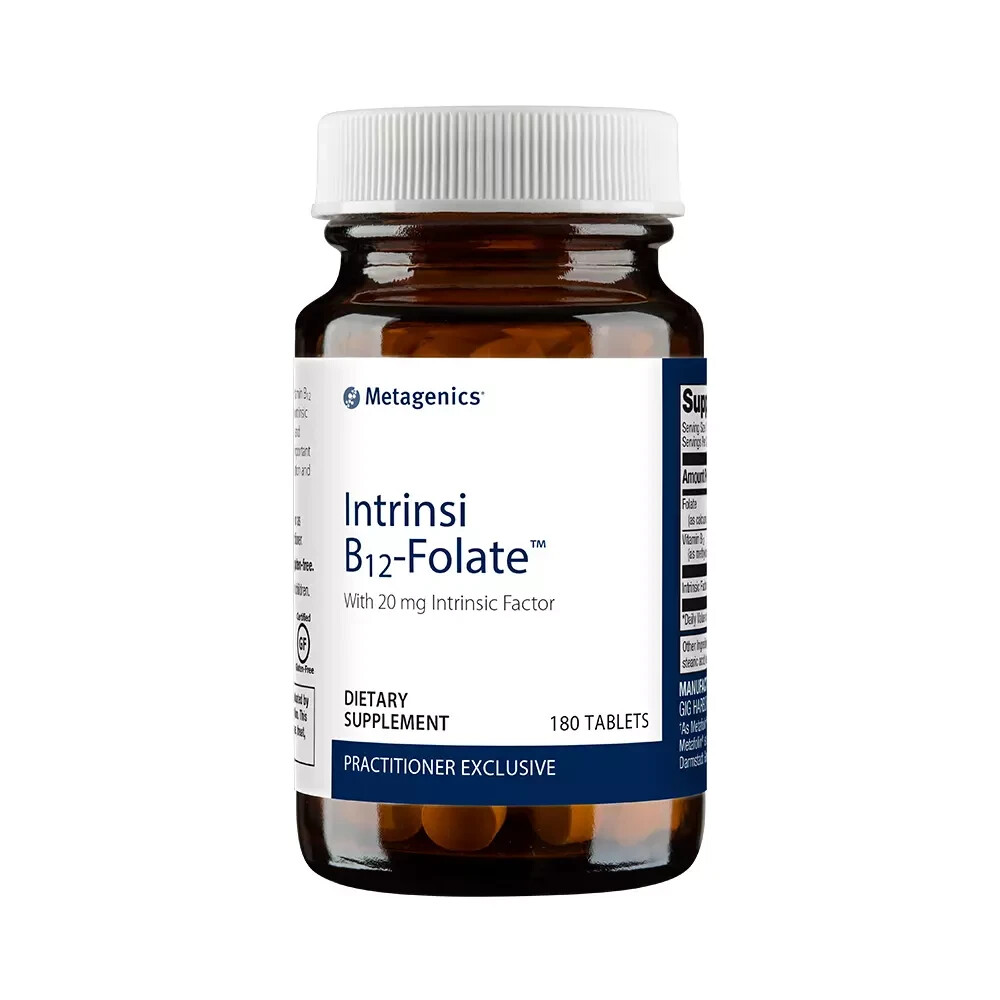 Intrinsi B12-Folate with 20 mg intrinsic factor 180 Tablets Metagenics